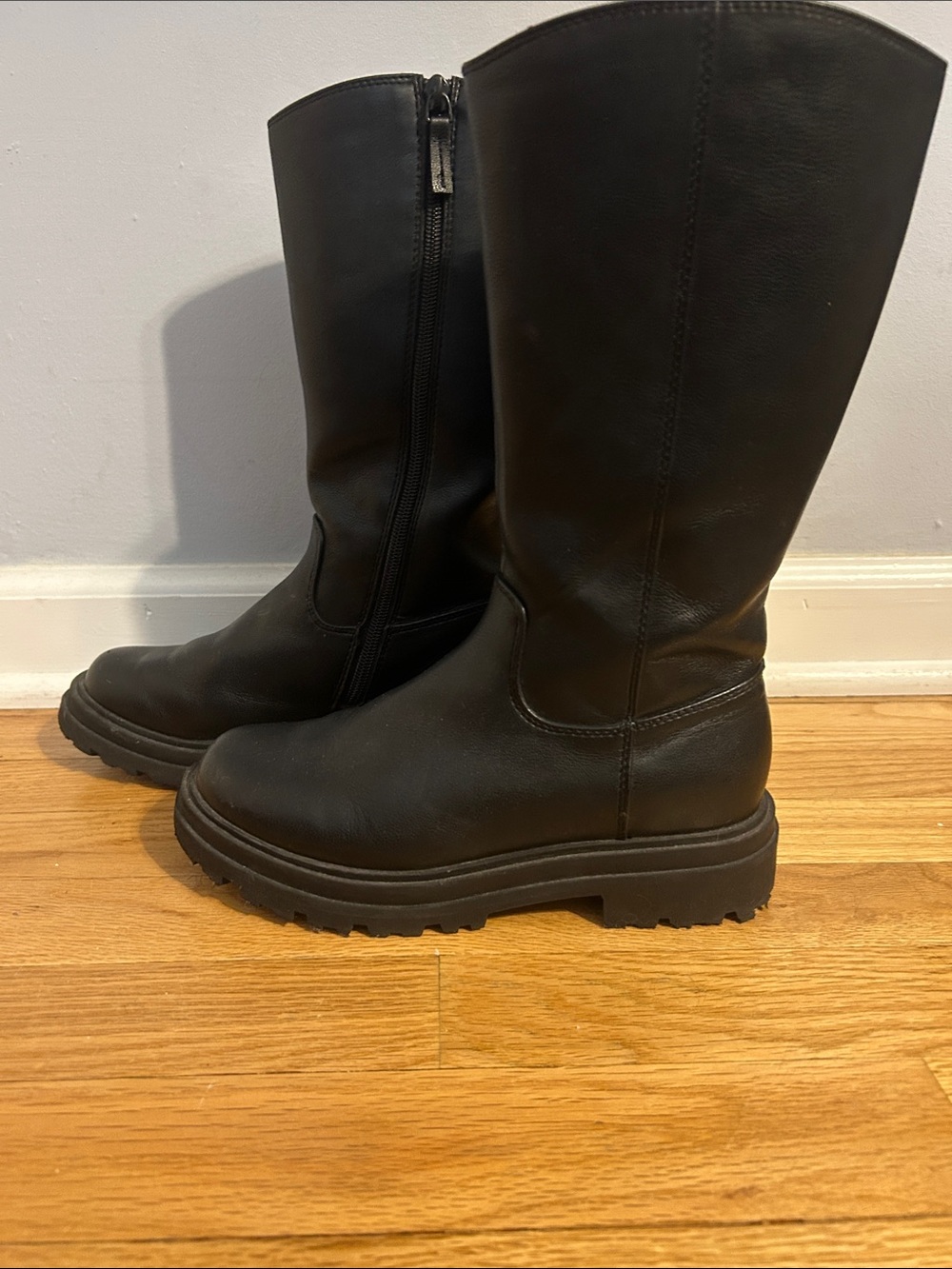art class Black Tall Girls' Zipper Boots